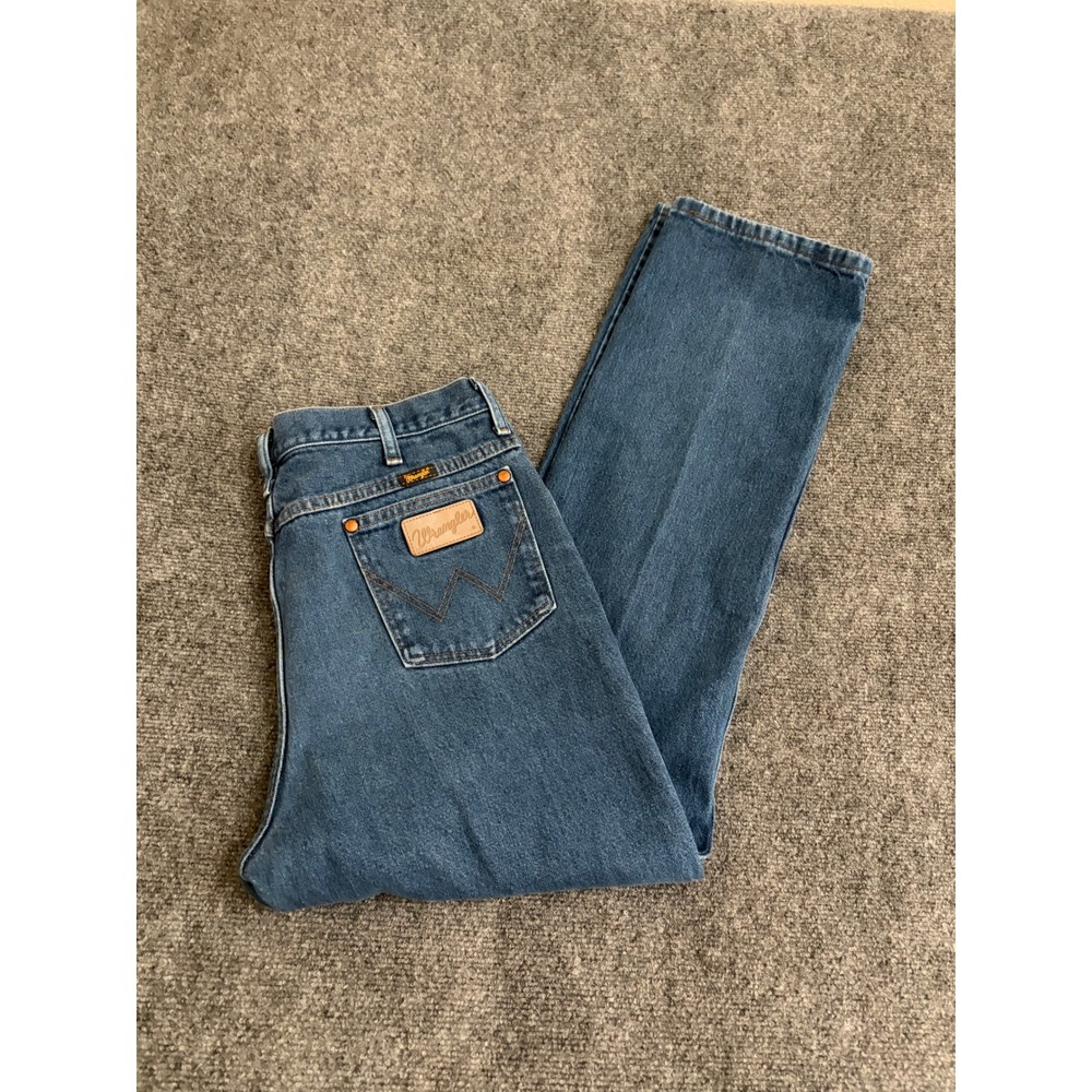 Wrangler 936GPWD Cowboy Cut Slim Fit Jeans Mens 36x32 Blue Denim High Rise